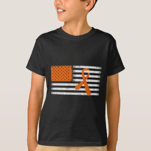T-shirt Drapeau Américain Leucémie Et Sclérose En Plaques
