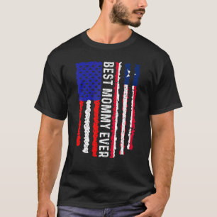 T-shirt Drapeau américain Liberia Drapeau meilleure maman