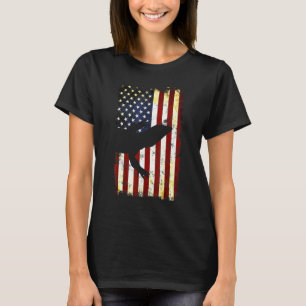 T-shirt Drapeau américain Lizard Silhouette 4 juillet