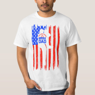 T-shirt Drapeau Américain Loud Et Fier Père De Baseball