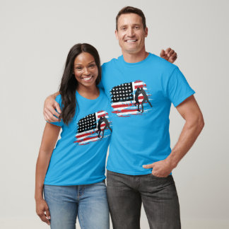 T-shirt Drapeau américain lutte contre le drapeau américai