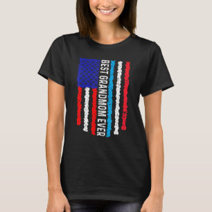 T-shirt Drapeau américain Luxembourg Drapeau Best Grand-mè