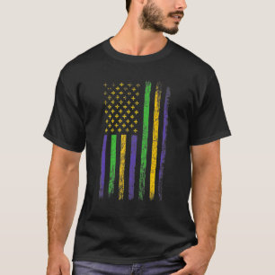 T-shirt Drapeau américain Mardi Gras Carnaval New Orleans 