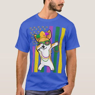 T-shirt Drapeau américain Mardi Gras Corgi Chien Festival