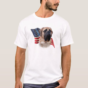 T-shirt Drapeau américain Mastiff père ; Mastiff patriotiq