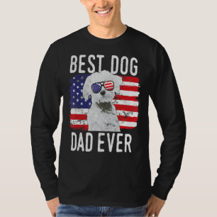 T-shirt Drapeau américain Meilleur Chien Papa Jamais Malta