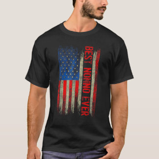 T-shirt Drapeau américain Mens Best Nonno Jamais Fête des 
