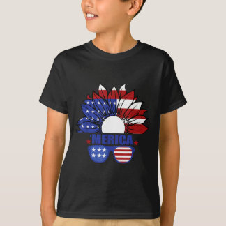T-shirt Drapeau Américain Merica 4 juillet Fête de l'Indép