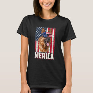T-shirt Drapeau américain Merica Berger allemand 4 juillet