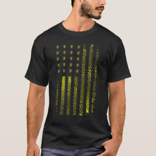 T-shirt Drapeau américain Miel Bee Honeycomb Beekeeper