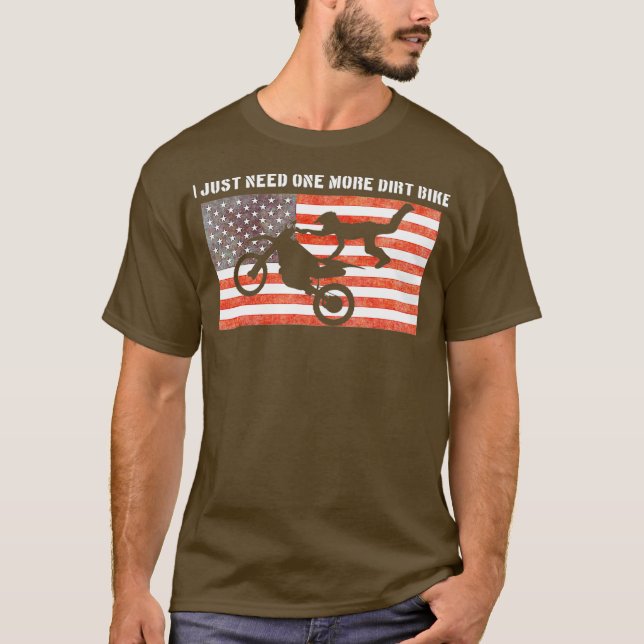 T-shirt Drapeau américain Motocross Enduro Dirt Bike Rider (Devant)