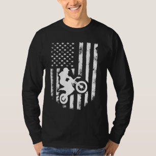 T-shirt Drapeau américain Motorcross Braap Dirt Bike Off R