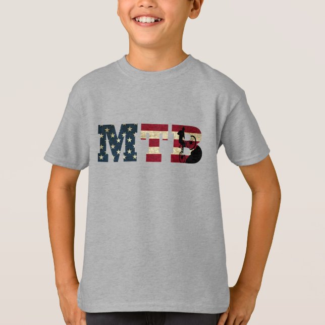 T-shirt Drapeau américain Mtb vintage (Devant)