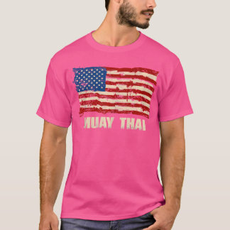 T-shirt Drapeau américain Muay Thai Patriotique Us Muay Th
