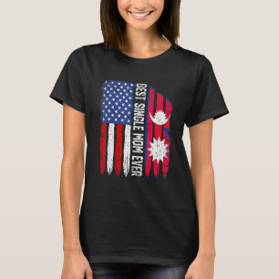 T-shirt Drapeau américain Népal Drapeau Meilleur célibatai
