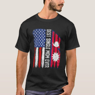 T-shirt Drapeau américain Népal Drapeau Meilleur célibatai