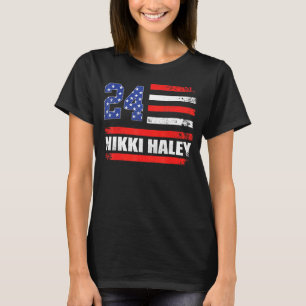 T-shirt Drapeau américain Nikki Haley 2024 Drapeau américa