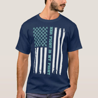 T-shirt DRAPEAU AMÉRICAIN OVARIAN Son combat est mon comba