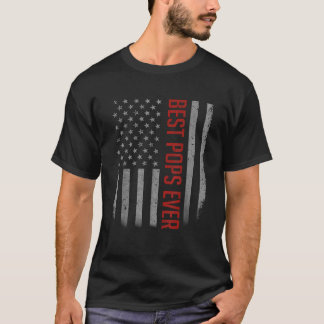 T-shirt Drapeau américain papa cadeau pour la fête des pèr