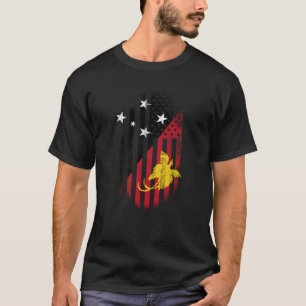 T-shirt Drapeau américain Papouasie-Nouvelle-Guinée   et