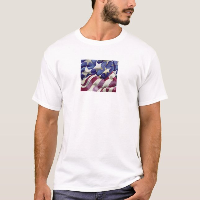 T-shirt Drapeau américain par Toni Donelow Stewart (Devant)