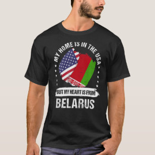 T-shirt Drapeau américain Patriot Biélorussie Bélarussien