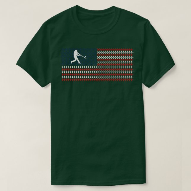 T-shirt Drapeau américain Patriotic Baseball 2 (Design devant)