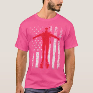 T-shirt Drapeau américain Patriotic Plongée sous-marine