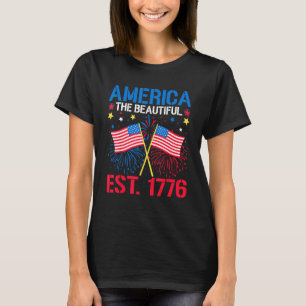 T-shirt Drapeau américain Patriotique 4 juillet Amérique 1