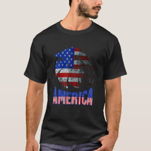 T-shirt Drapeau américain patriotique 4 juillet'aigle