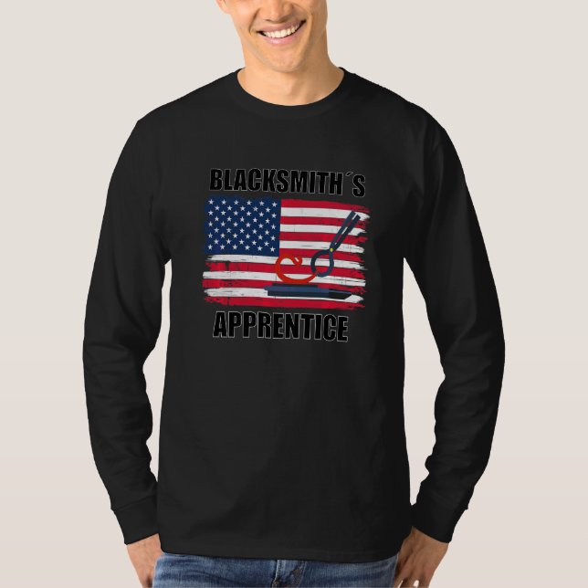 T-shirt Drapeau américain patriotique Blacksmith Apprentic (Devant)