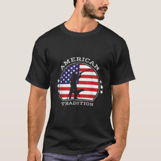 T-shirt Drapeau américain patriotique chasse d'oiseaux chi