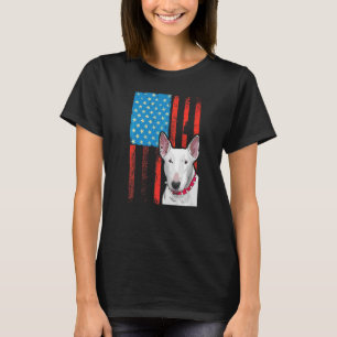 T-shirt Drapeau américain Patriotique Chien Bull Terrier