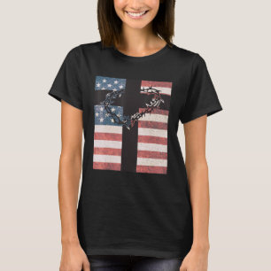 T-shirt Drapeau américain patriotique chrétien