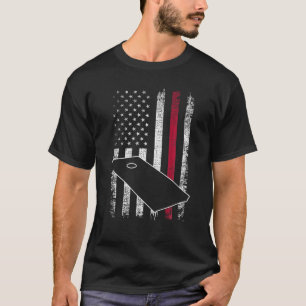 T-shirt Drapeau américain patriotique Cornhole Lover Cornh