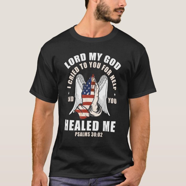 T-shirt Drapeau américain patriotique de la Bible religieu (Devant)