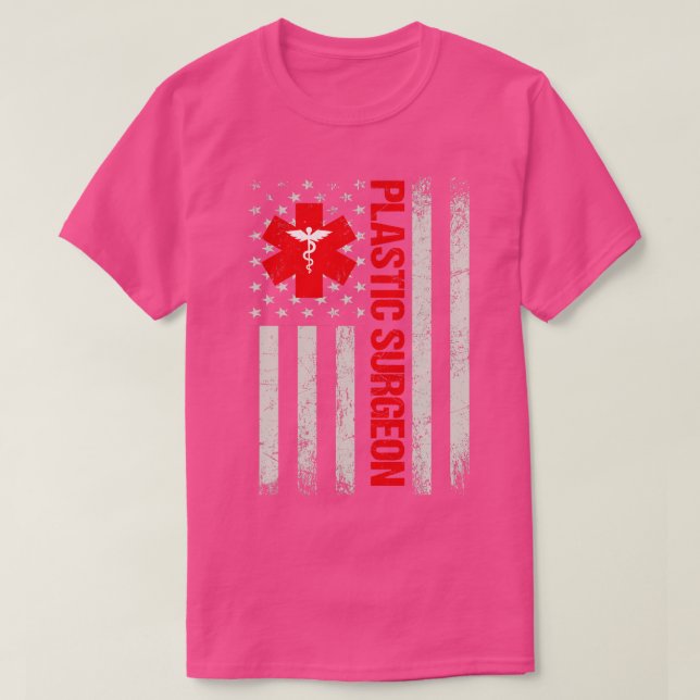 T-shirt Drapeau américain patriotique du chirurgien plasti (Design devant)