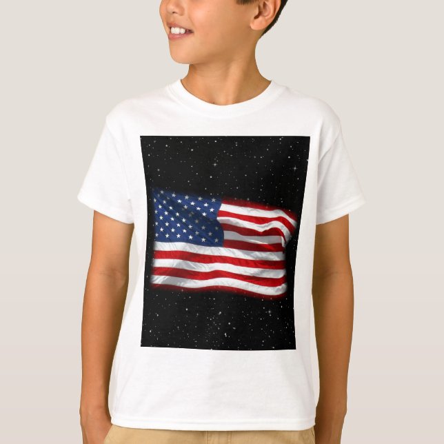 T-shirt Drapeau américain patriotique États-Unis (Devant)