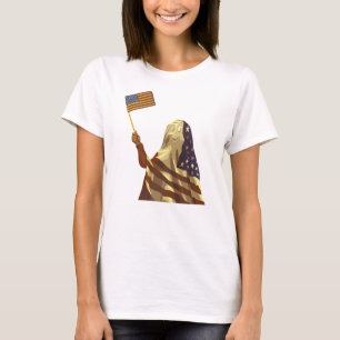 T-shirt Drapeau américain patriotique Fantôme Halloween