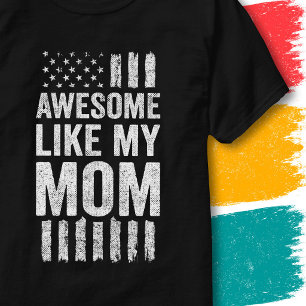T-shirt Drapeau américain patriotique génial comme ma mère
