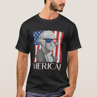 T-shirt Drapeau américain patriotique George Washington Me