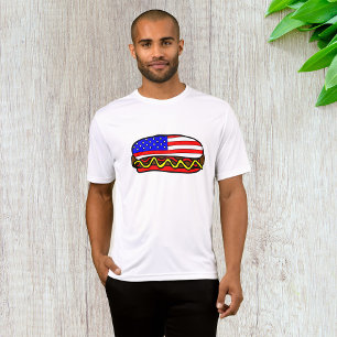 T-shirt Drapeau américain patriotique Hot Dog