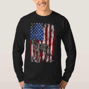 T-shirt Drapeau Américain Patriotique Irlandais Wolfhound 