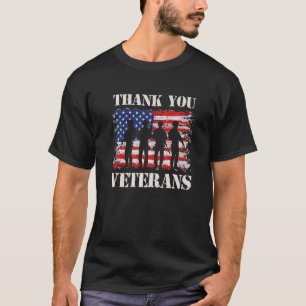 T-shirt Drapeau Américain Patriotique Merci aux Vétérans p