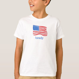 T-shirt Drapeau américain patriotique Personnalisé garçon