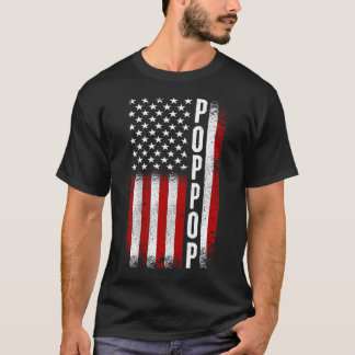 T-shirt Drapeau américain patriotique Pop-Pop USA Meilleur
