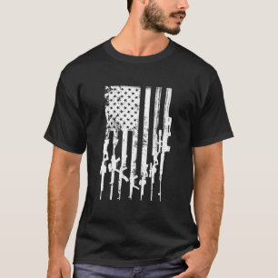 T-shirt Drapeau américain patriotique pour armes à feu