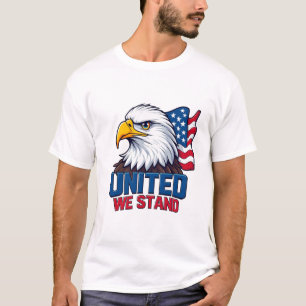 T-shirt Drapeau américain patriotique Unis nous sommes deb