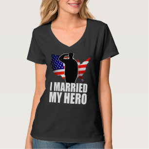 T-shirt Drapeau américain patriotique Vétéran - Femme mili