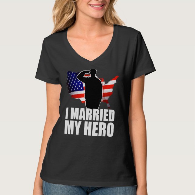 T-shirt Drapeau américain patriotique Vétéran - Femme mili (Devant)